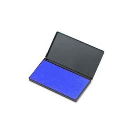 CHARLES LEONARD CLI® Stamp Pad, 2-3/4" x 4-1/4", Nontoxic, Reinkable, Blue 92215